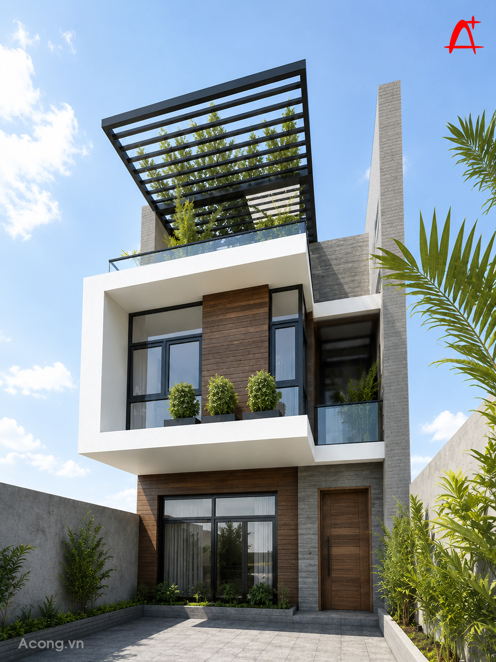 &Aacute;nh s&aacute;ng v&agrave; c&acirc;y xanh l&agrave; một phần của thiết kế